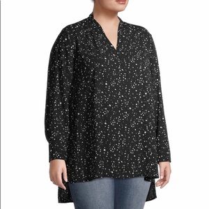 Terra & Sky V-Neck Printed Tunic Top